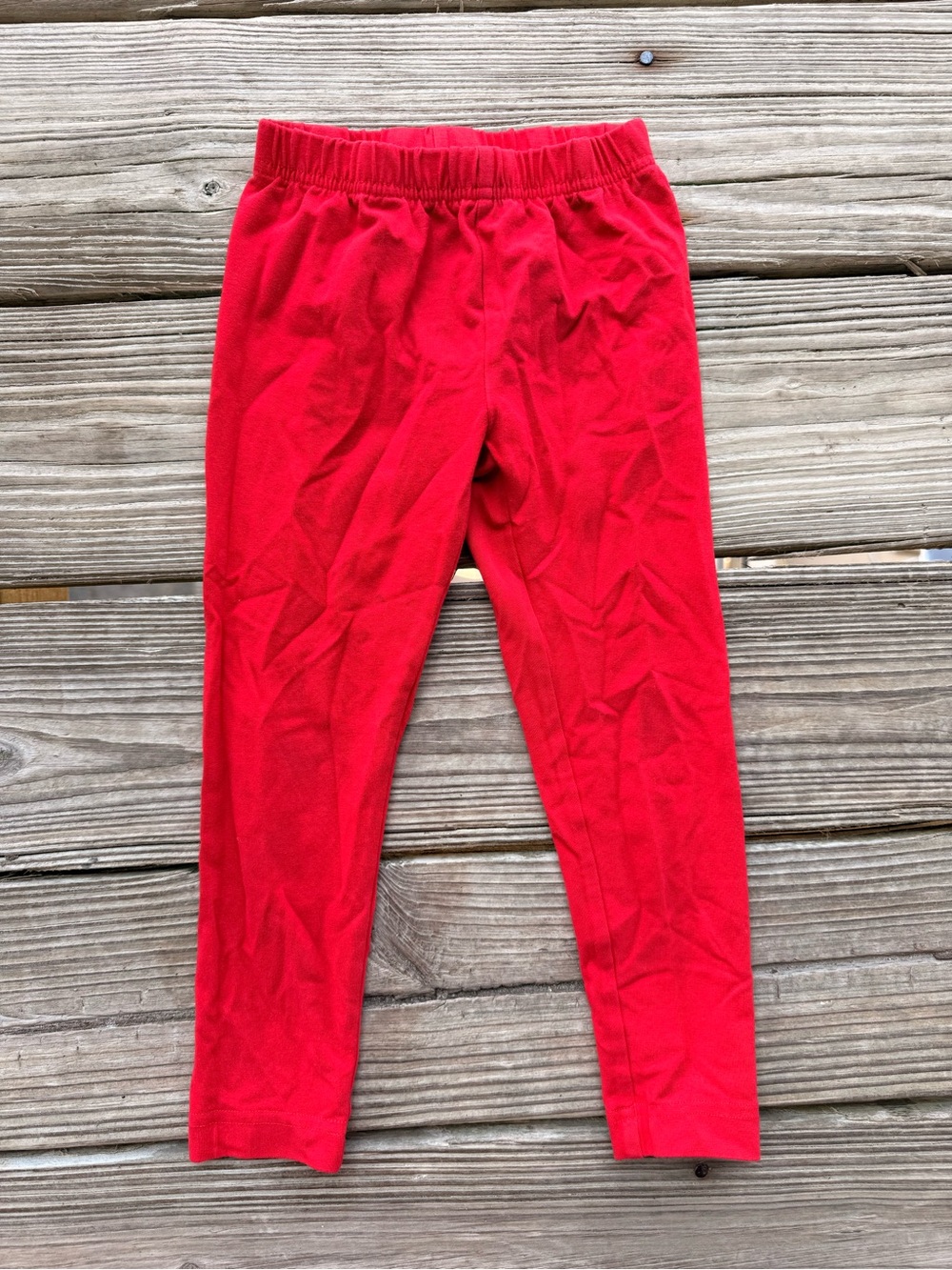 Hanna Andersson red leggings - organic cotton - 4T